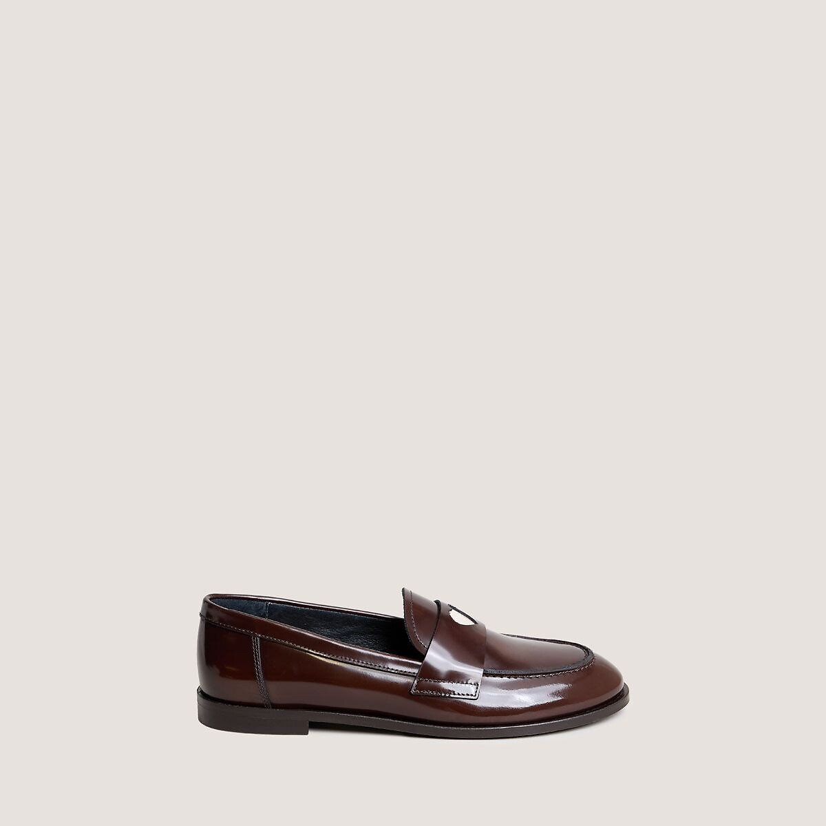 Mocassins em pele brilhante, DONJUAN castanho, JONAK