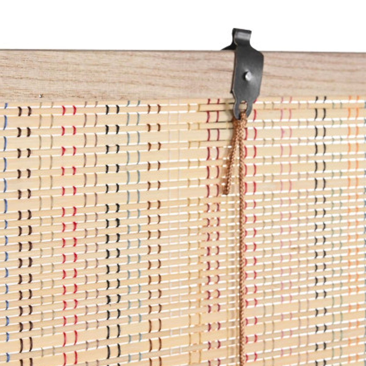 Store enrouleur intérieur en bambou et fils multicolores 120x2x230cm bois, WADIGA