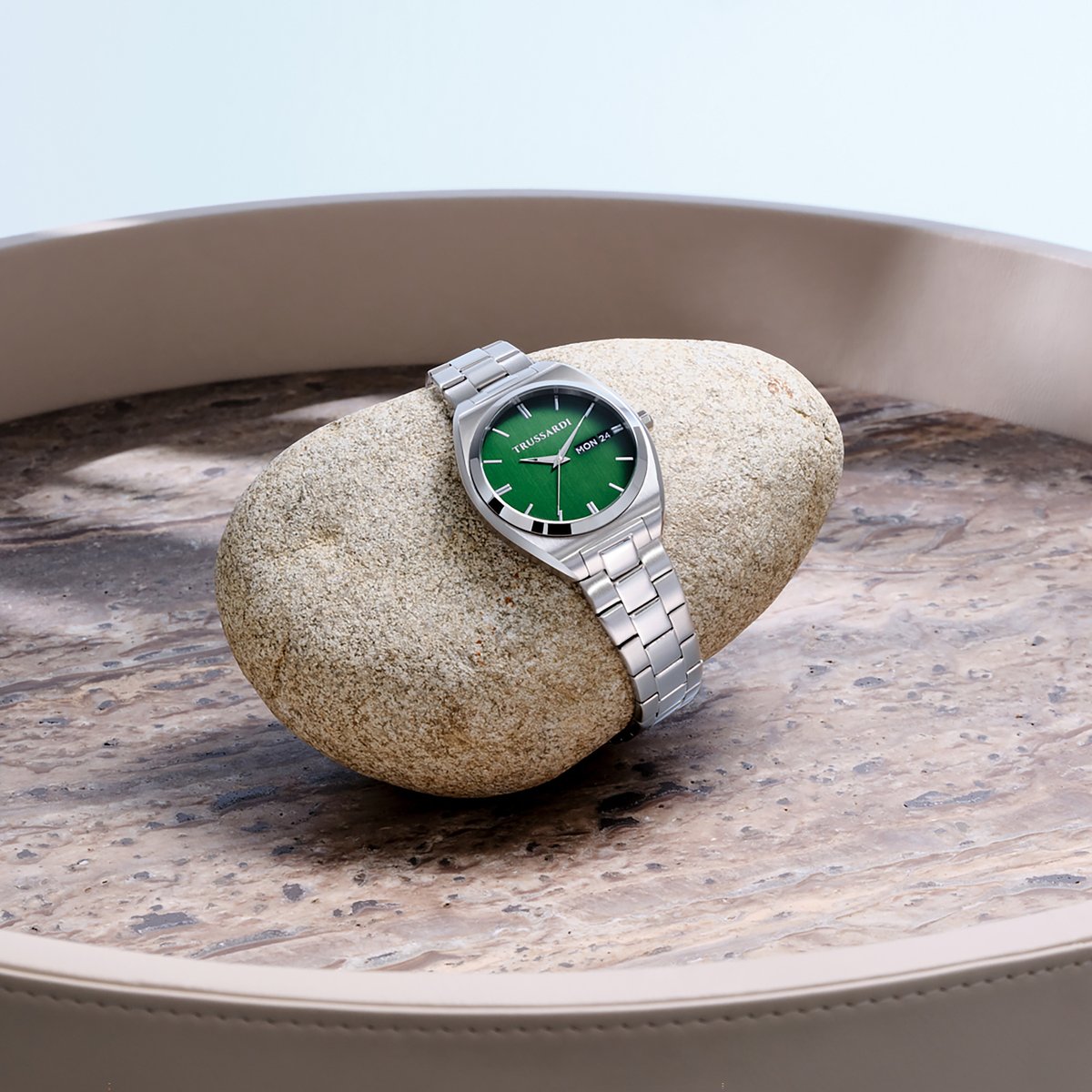 Montre multifonction METROPOLITAN green, brushed, TRUSSARDI