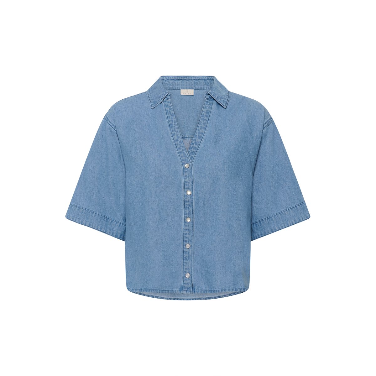 Chemise à manches courtes bleu medium blue chambray, KAFFE