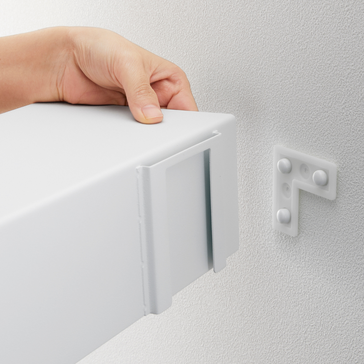 Etagère murale fine longue acier  TOWER blanc, YAMAZAKI