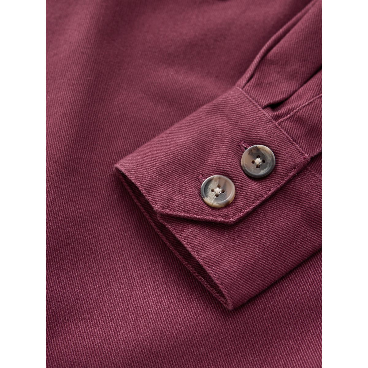 Robe courte en sergé à manches longues rouge bordeaux, NEXT