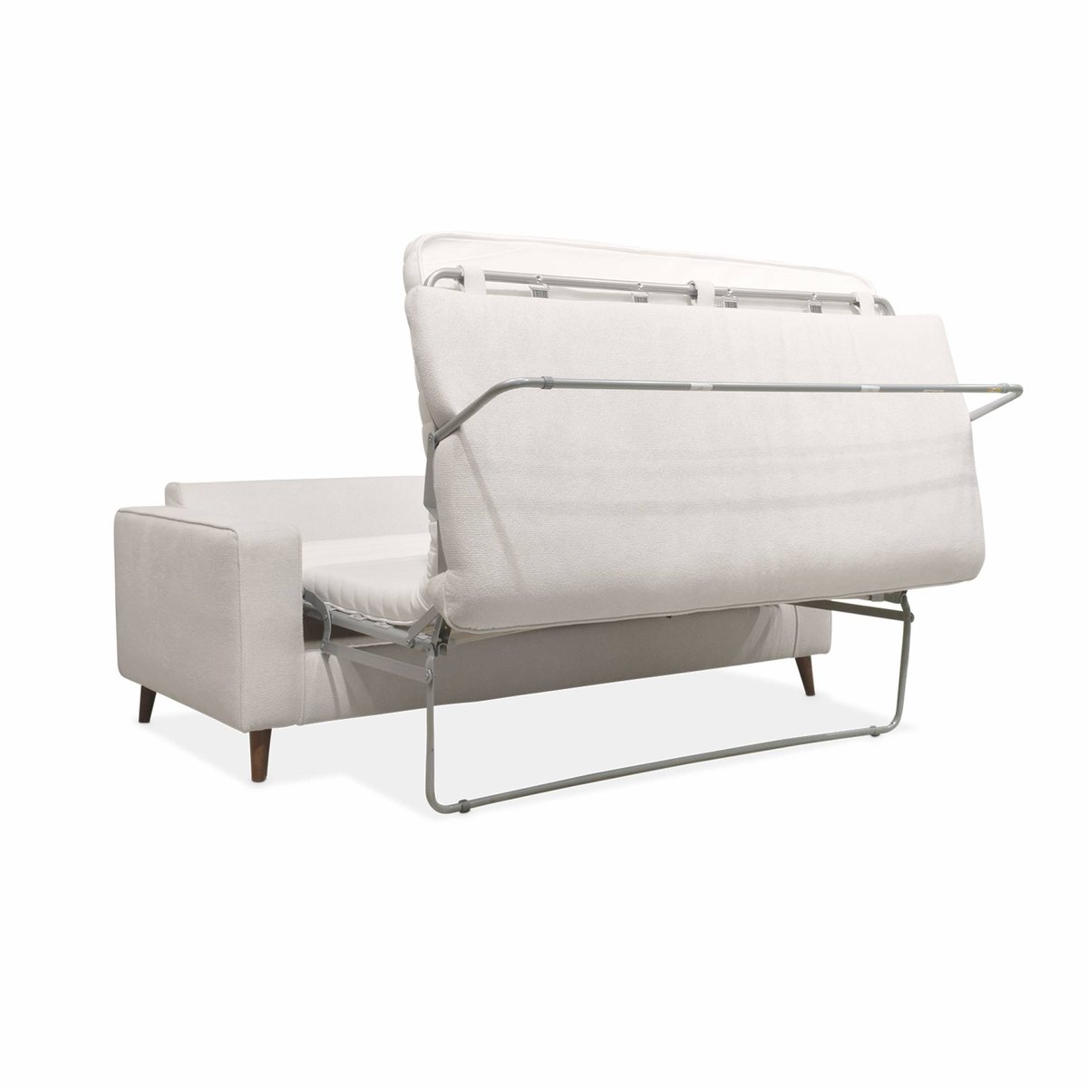 Canapé lit convertible 3 places avec matelas 12cm - Fabriqué en France GUSTAVE ivoire, SWEEEK