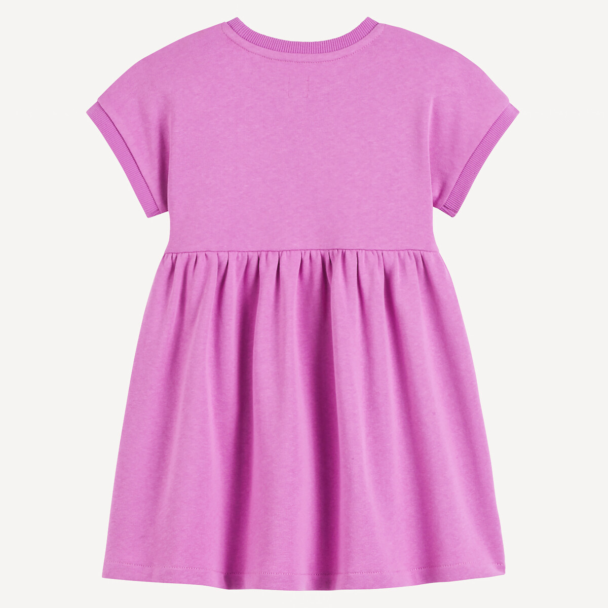 Short Sleeve Mini Dress in Fleece purple, LA REDOUTE COLLECTIONS