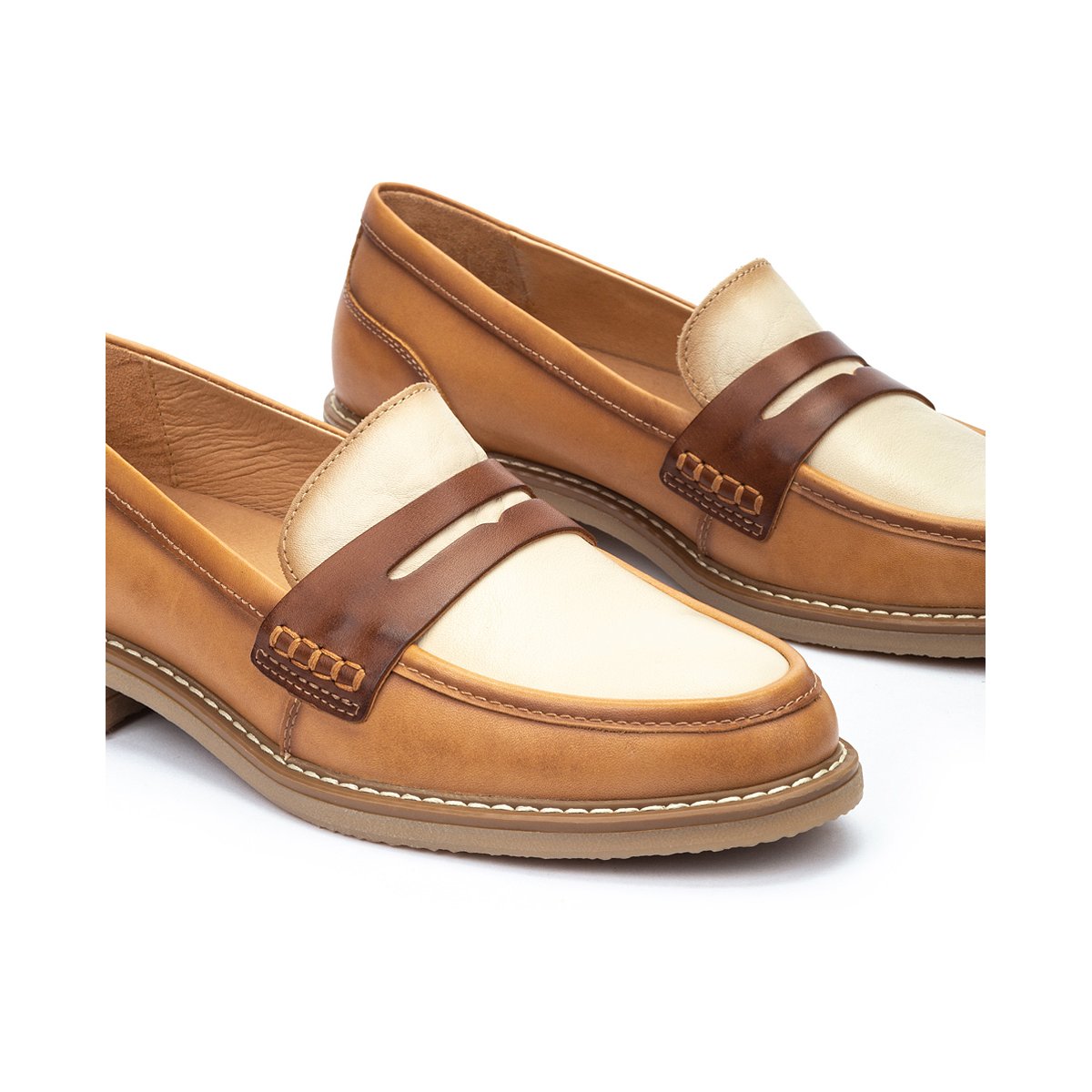 Mocassins cuir Aldaya almond, PIKOLINOS