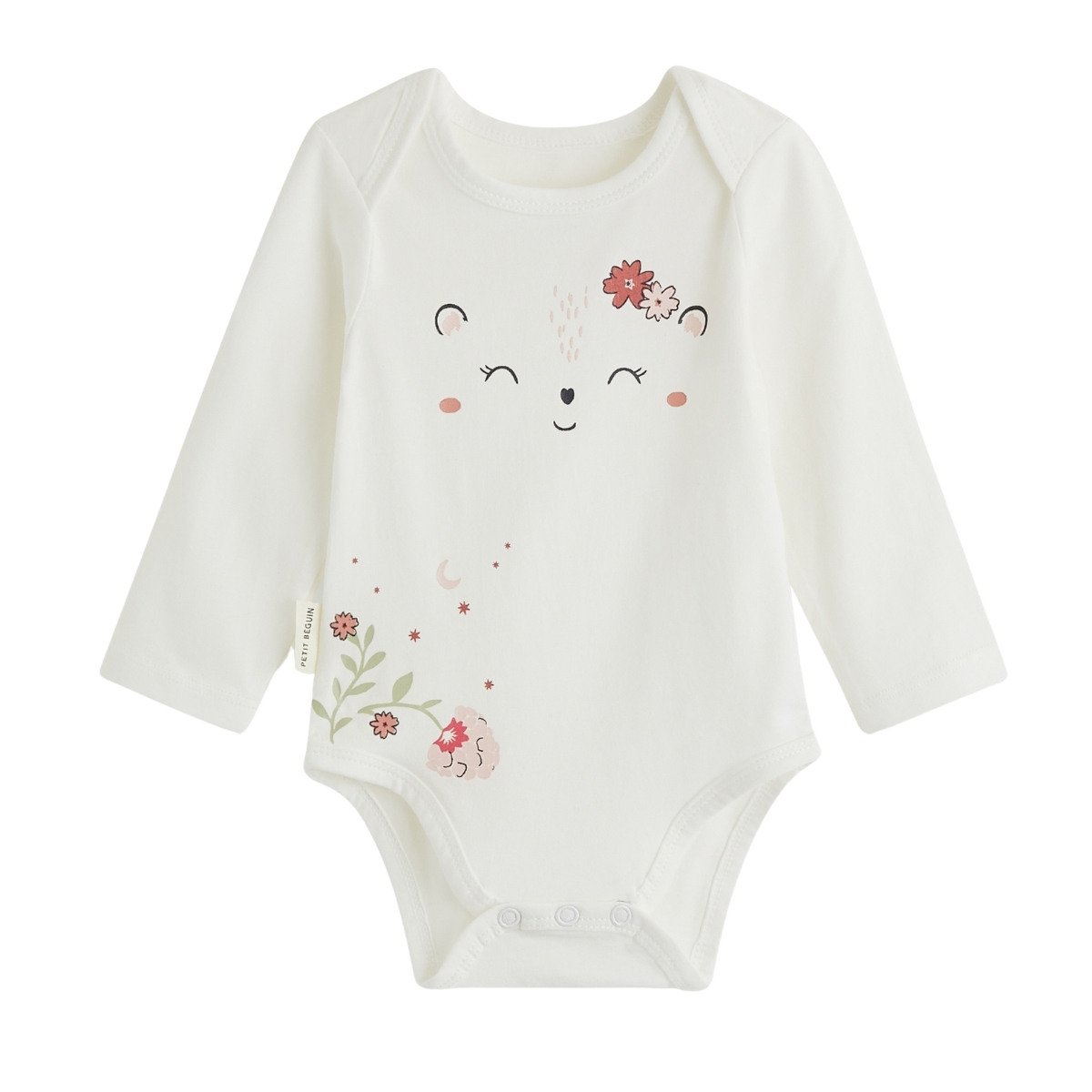 Lot de 2 bodies bébé manches longues Harmony ecru, PETIT BEGUIN