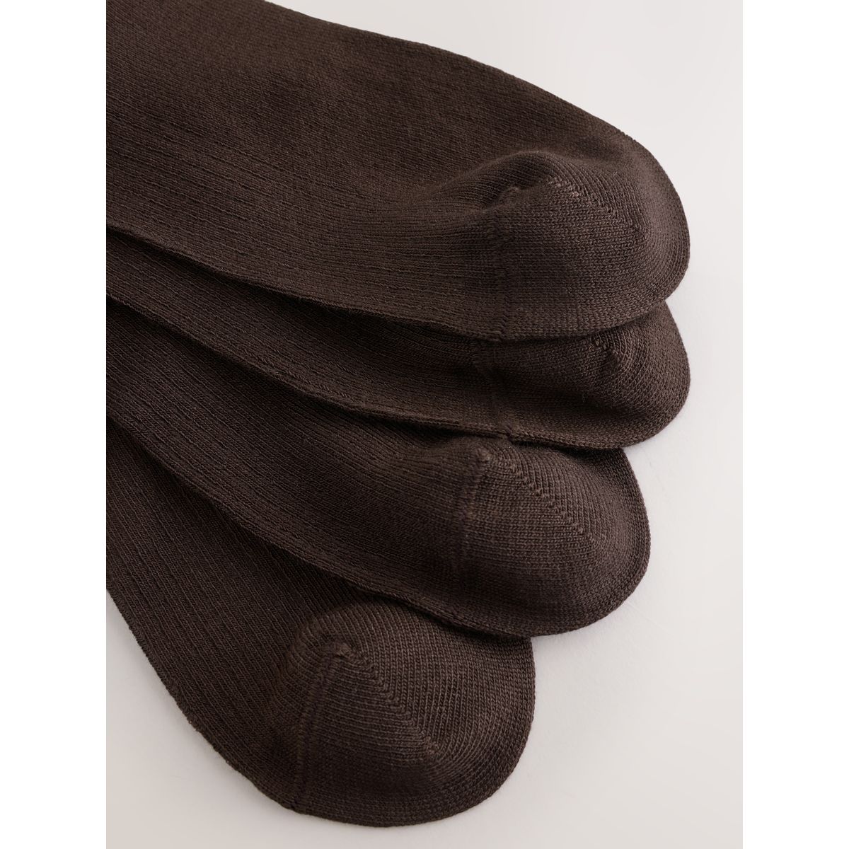 Socquettes côtelées ultra douces, 4 paires marron chocolat, NEXT