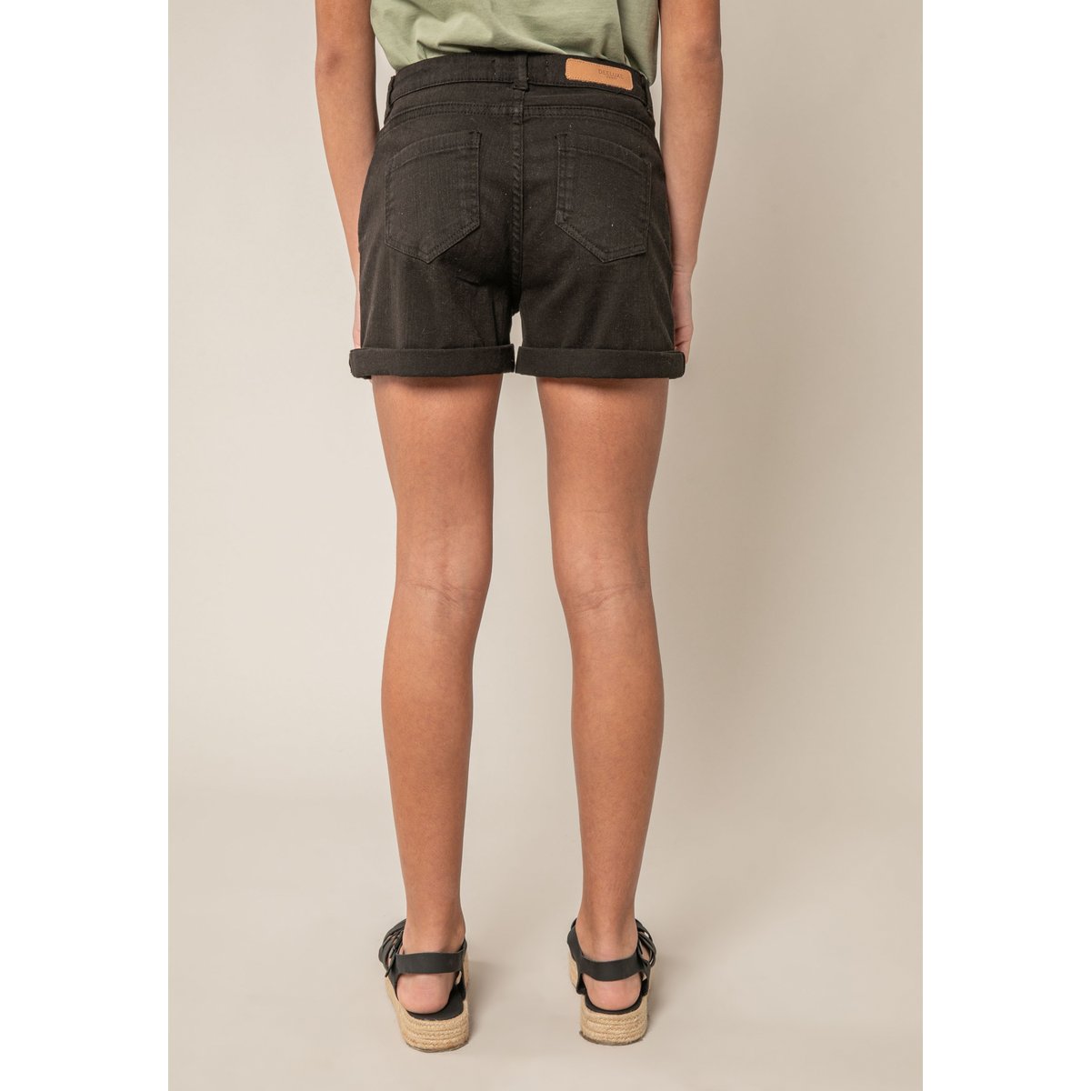 Short fille en coton CERISE black, DEELUXE