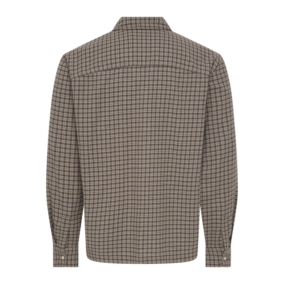 Chemise en flanelle Relaxed Fit carreaux beige, ONLY & SONS