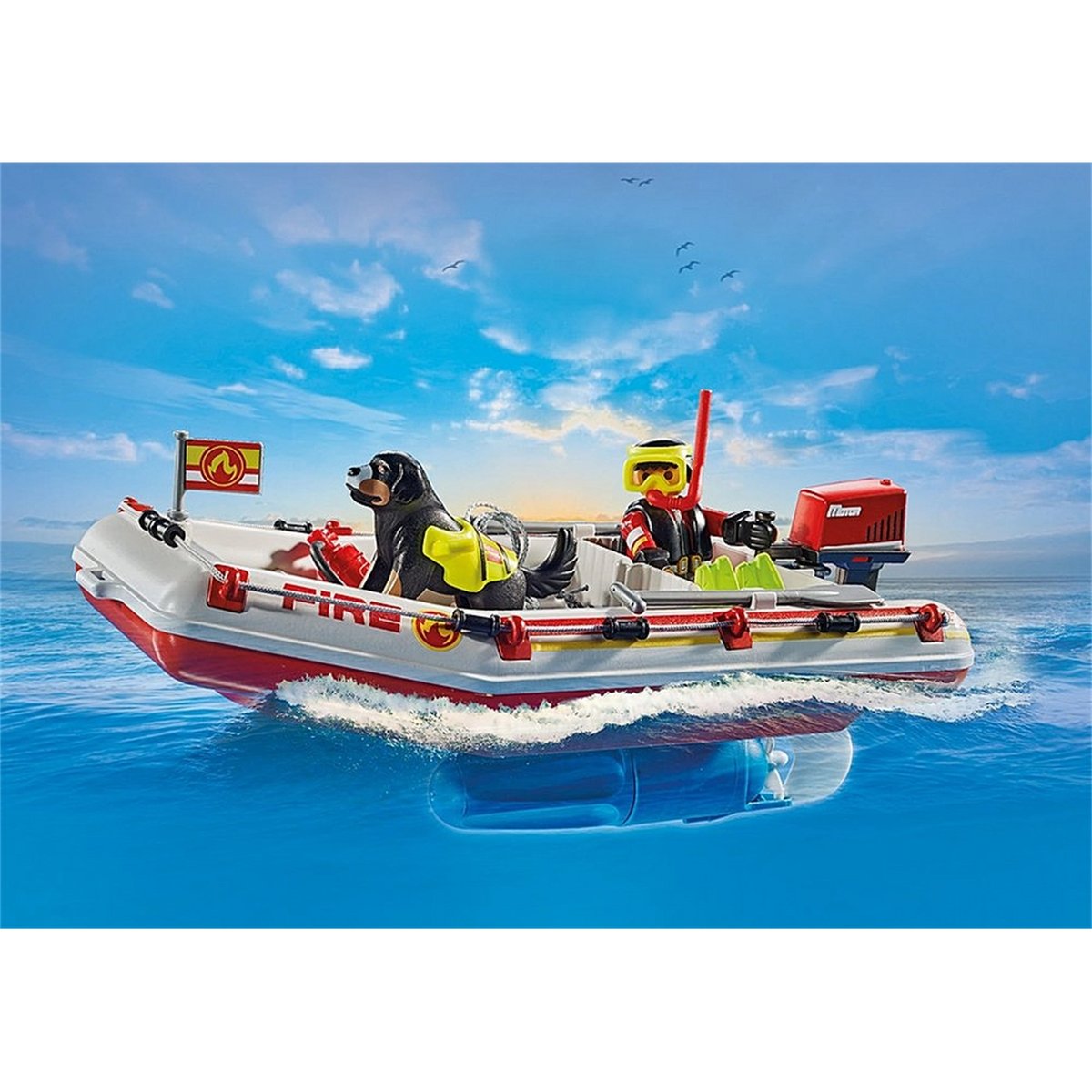 Heroes Bateau de pompier et scooter des mers bateau de pompier et scooter des mers, PLAYMOBIL