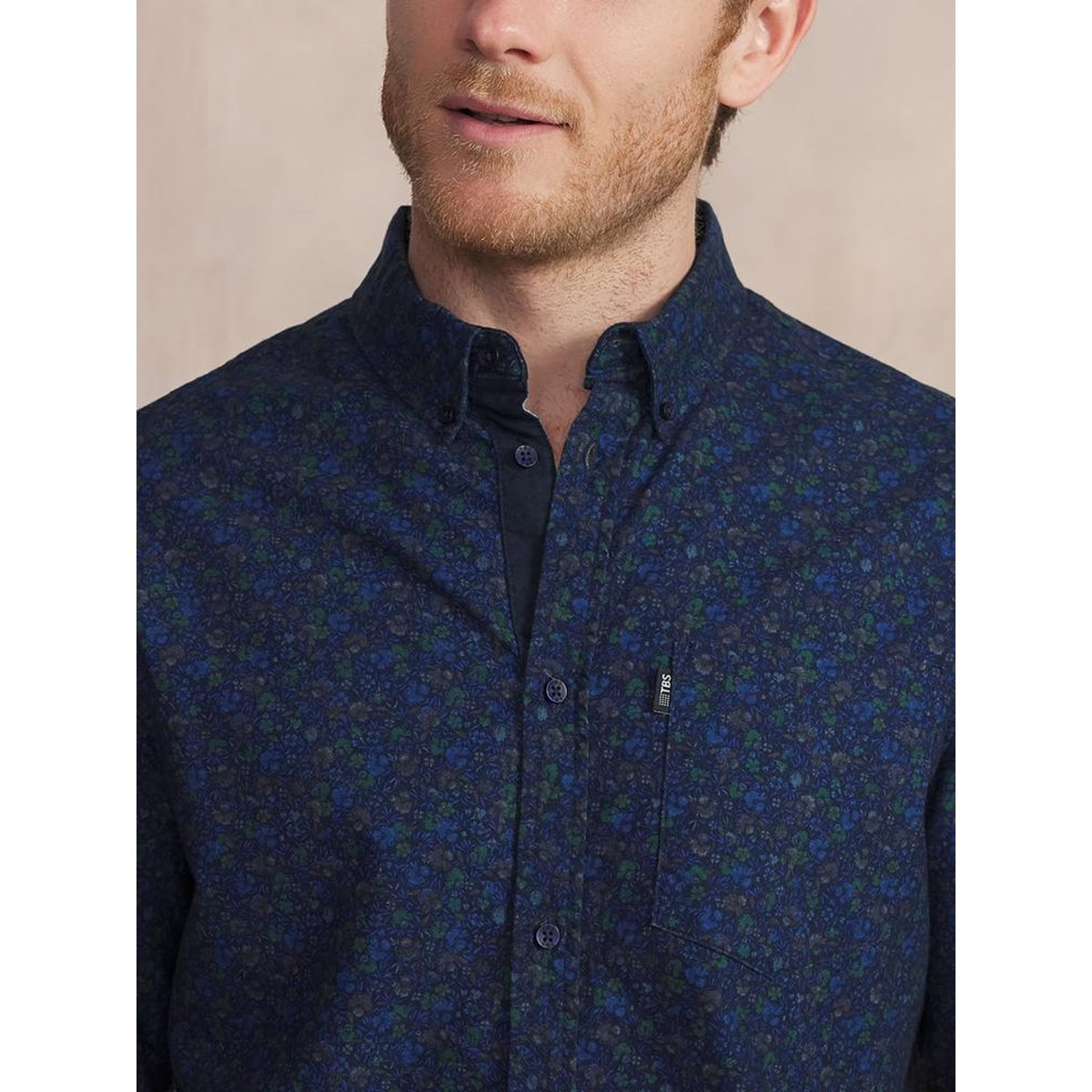 Chemise manches longues JANAVCHE marine, TBS