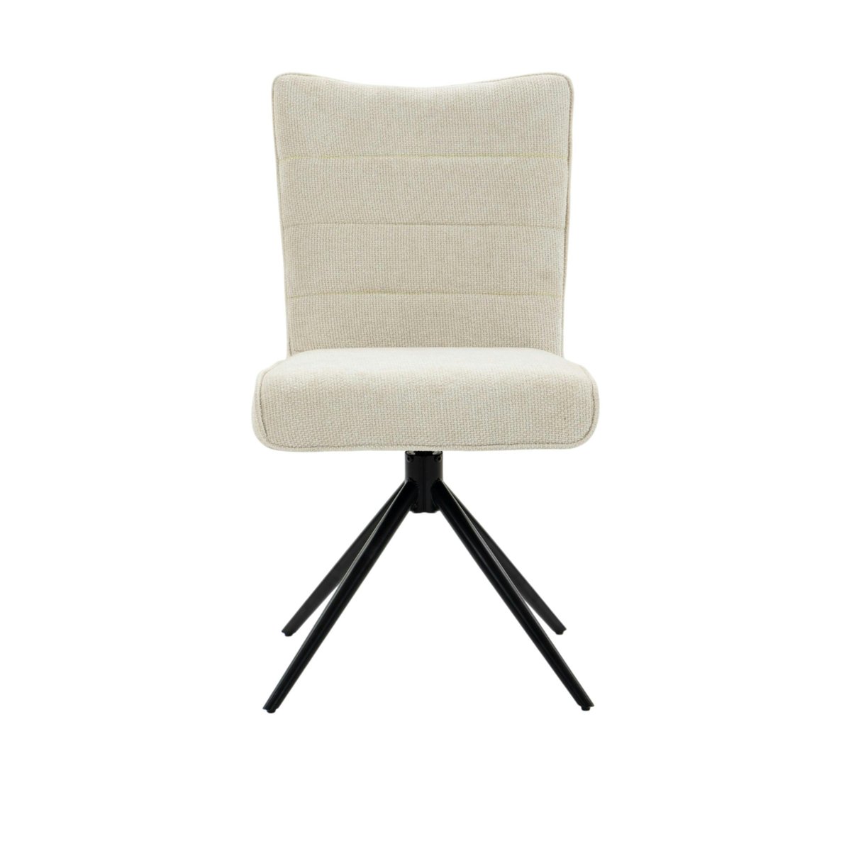 Chaise en tissu texturé pivotante (lot de 2) RIVANO beige, PIER IMPORT