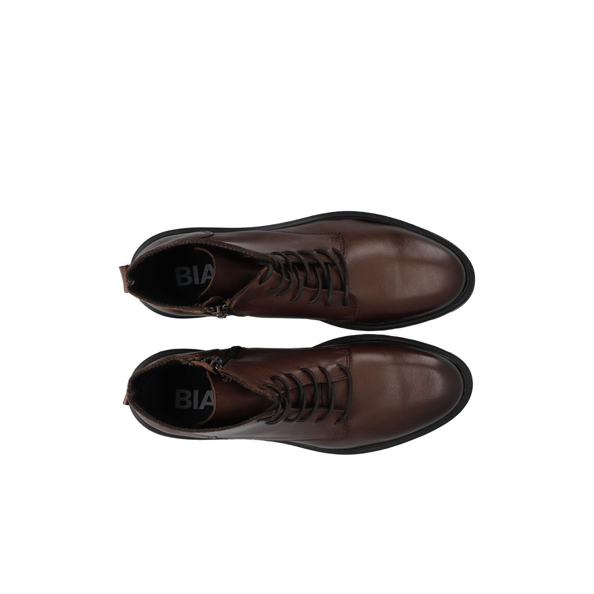 Bottes À Lacets brown, BIANCO