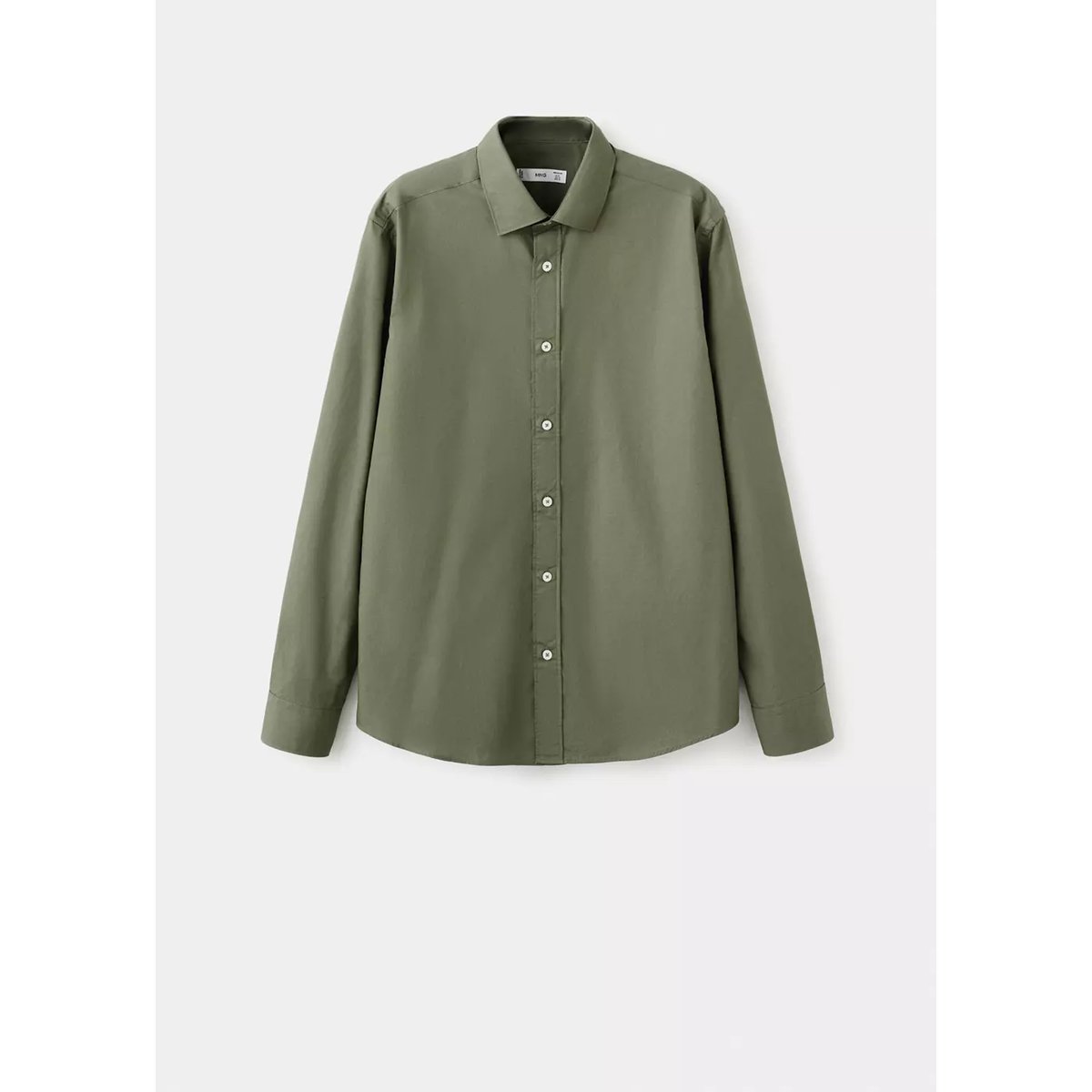 Chemise 100 % coton regular-fit kaki, MANGO MAN
