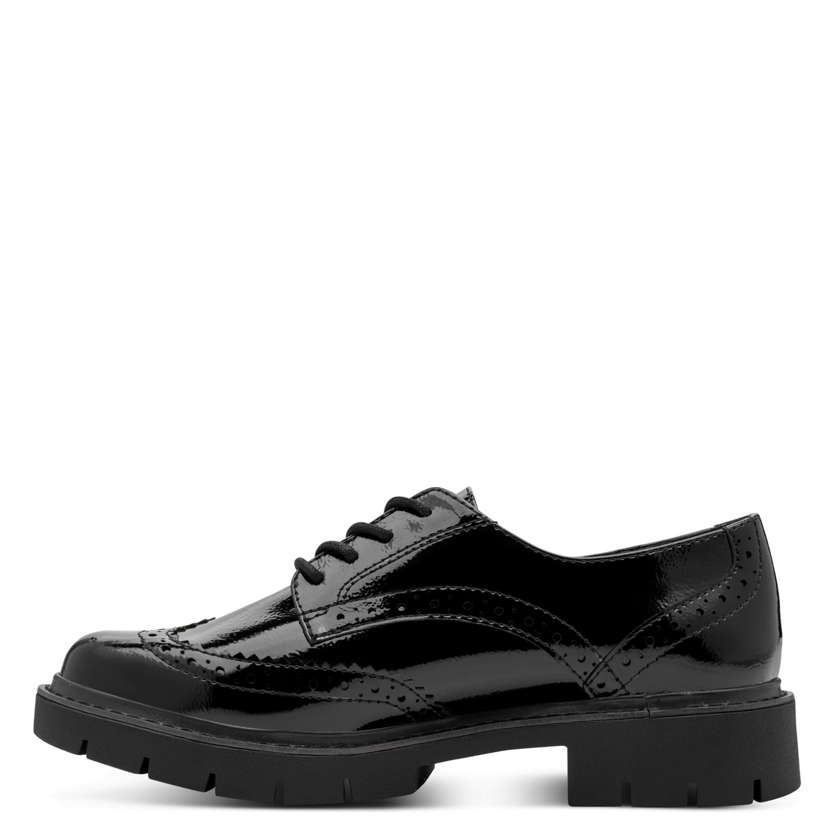 Derbie comfort weite noir laque, TAMARIS