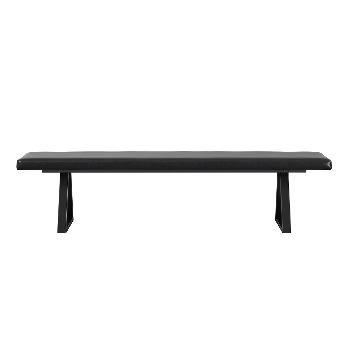 Haden Industrial Faux Leather Dining Bench black, ÉDITÉ