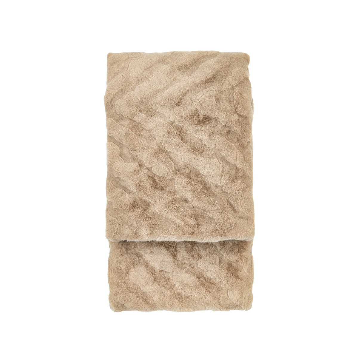 Chevron Rabbit Fur Throw mink, ÉDITÉ