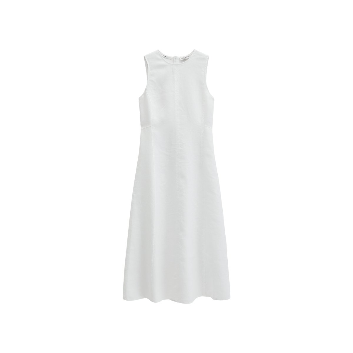 Robe en lin shaped avec fermeture éclair sans couture blanc, MARC O'POLO