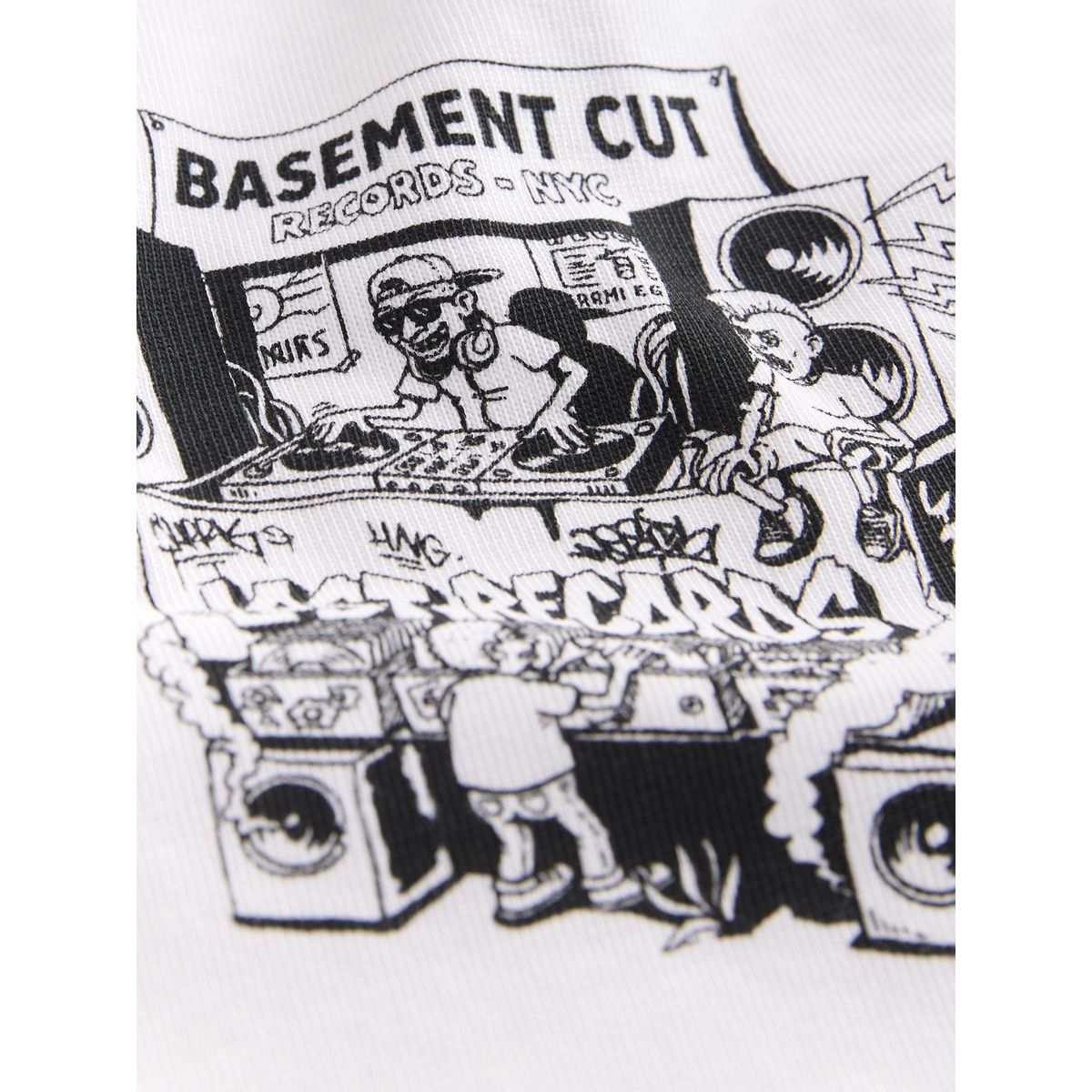 T-shirt à manches longues et imprimé disques blancs, NEXT