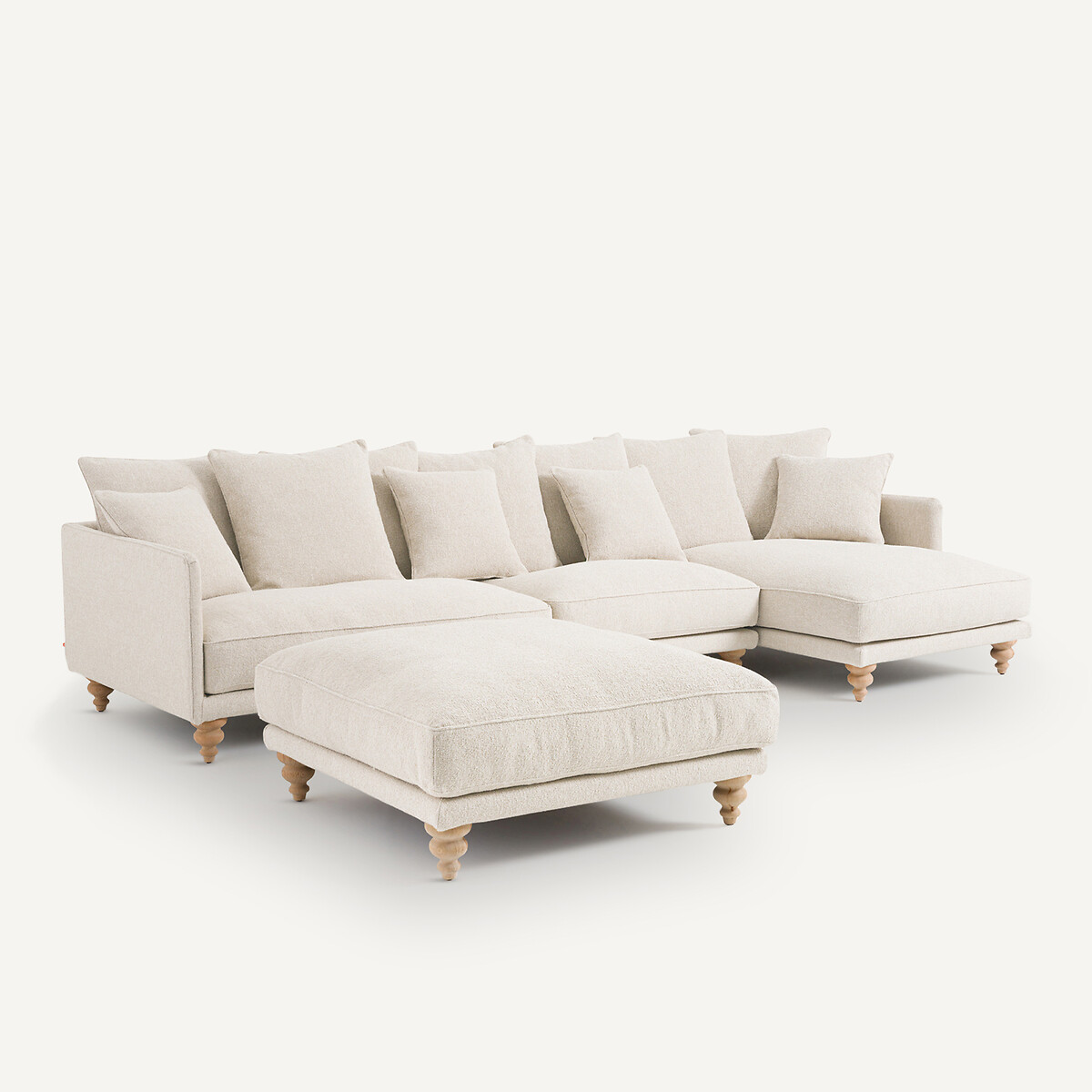 Longchair bouclette, Lazare krijt, AM.PM