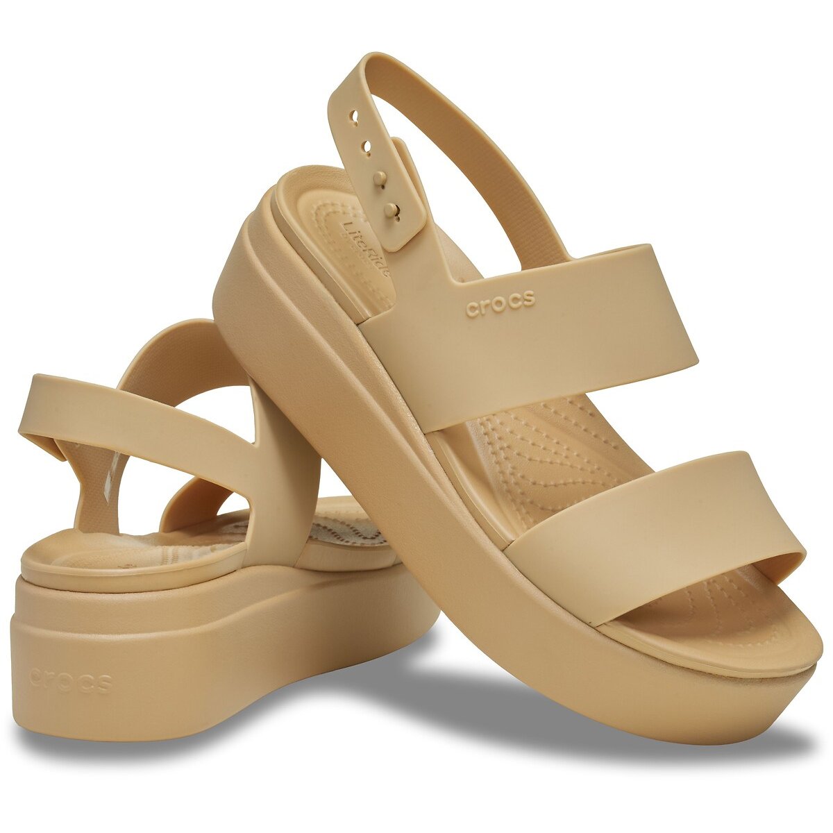 Sandales compensées Brooklyn marron, CROCS