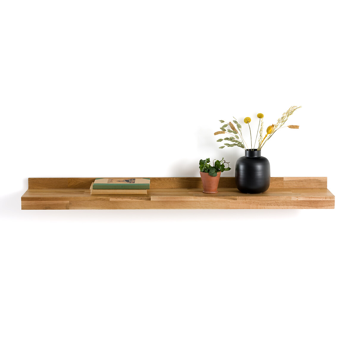 Prateleira de parede, em carvalho maciço, comprimento 120 cm, HIBA natural, LA REDOUTE INTERIEURS