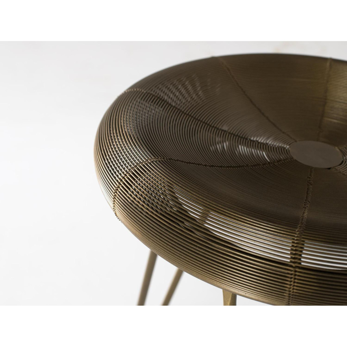 Tabouret Haut Métal Or or, DECORATION D’AUTREFOIS