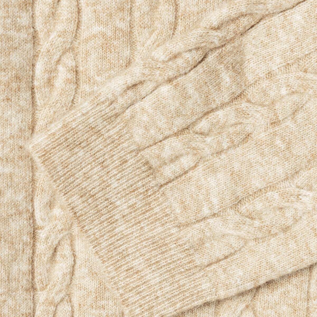Pull Torsadé À Col Polo beige clair, PEPE JEANS