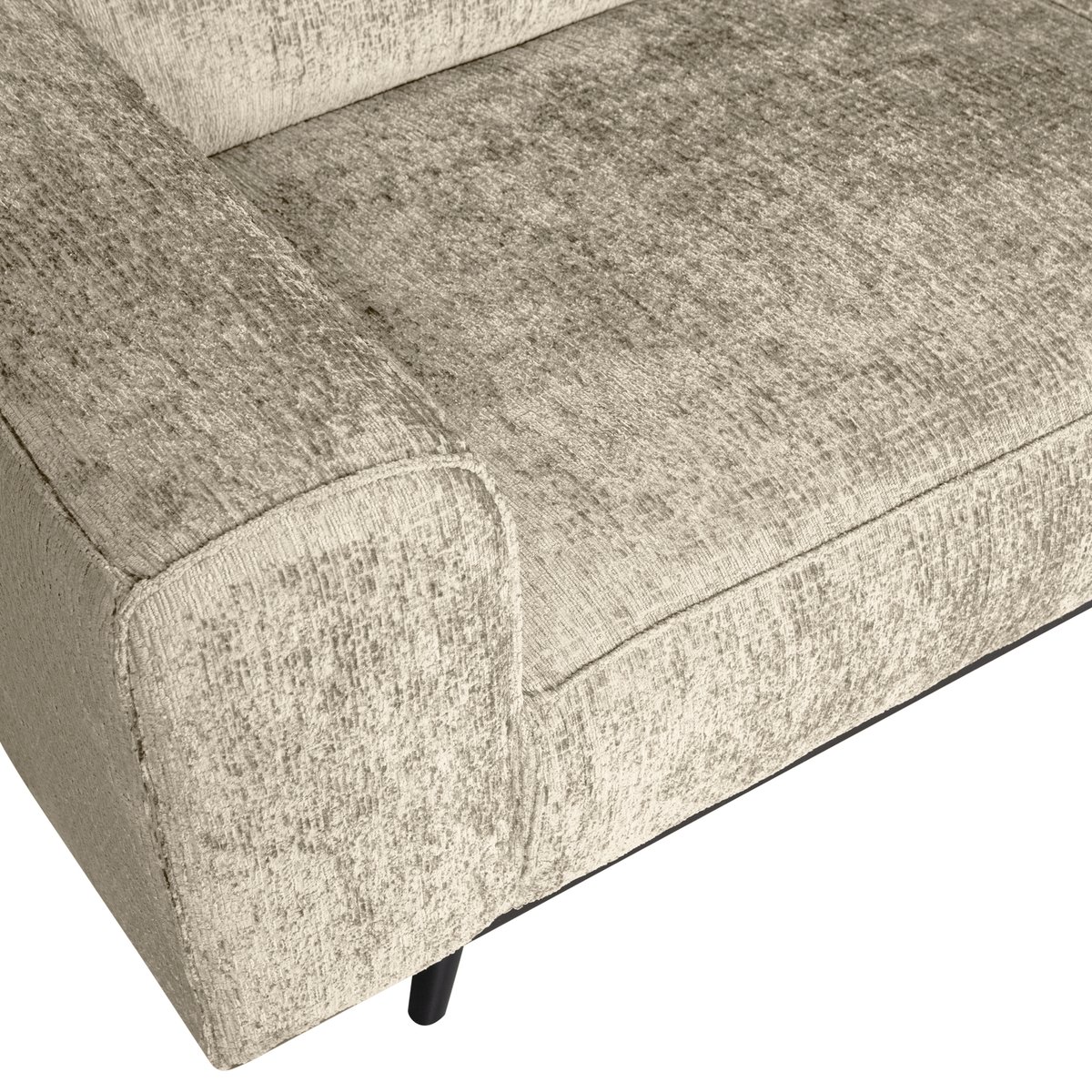 Canapé d'angle droit en velours STATEMENT beige, WOOOD