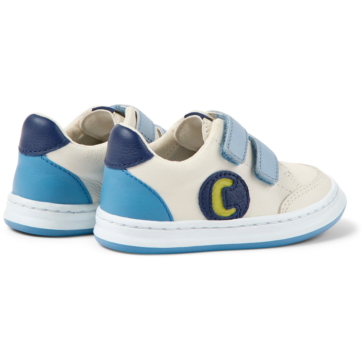 Baskets Runner Four cuir blanc / bleu, CAMPER