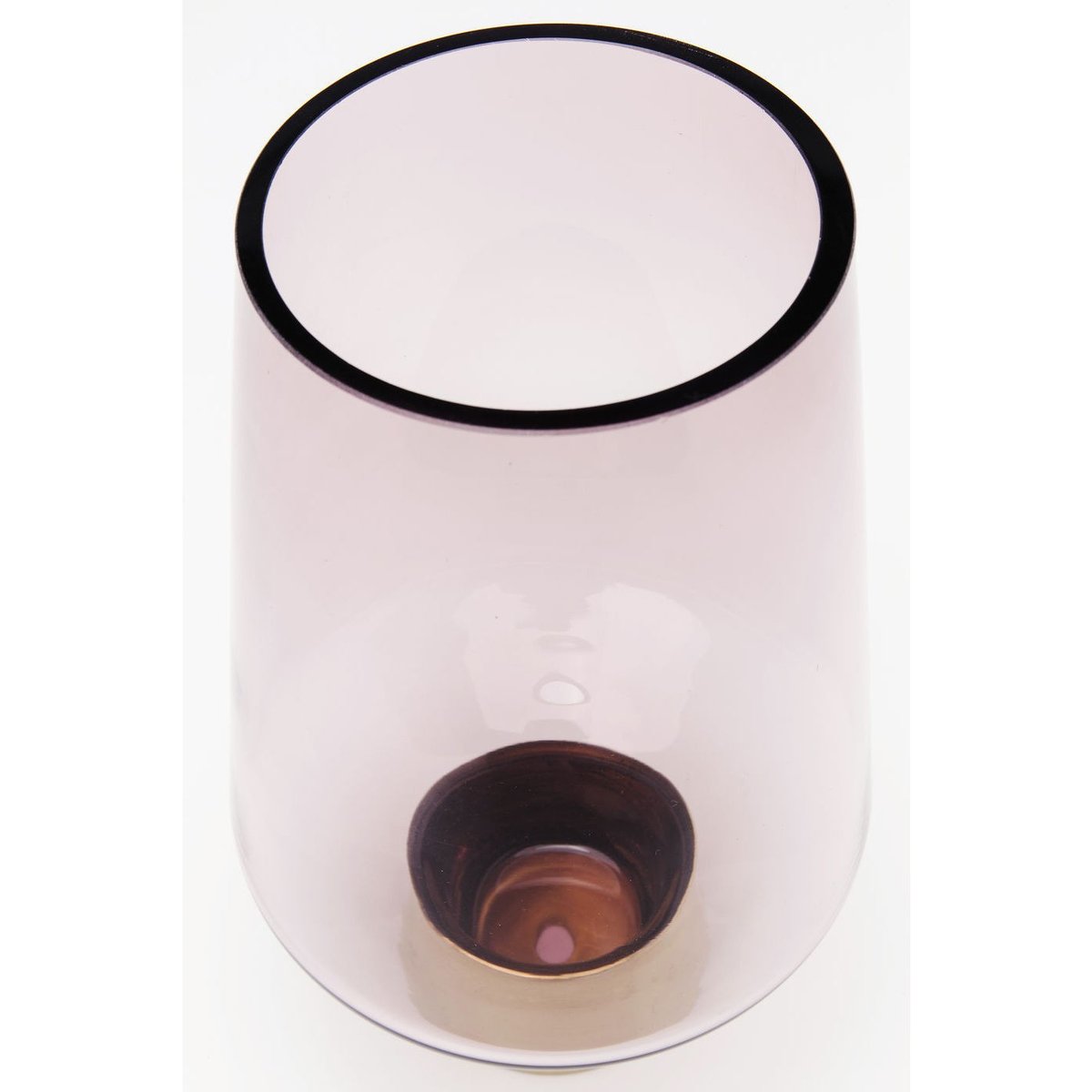 Vase en verre 26cm, NOBLE RING violet, KARE DESIGN