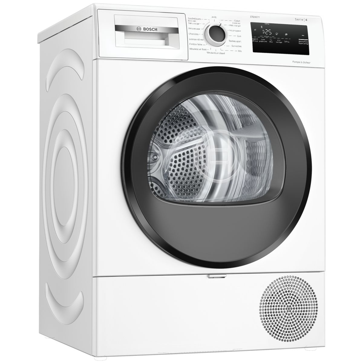 Sèche linge pompe à chaleur WTH8520BFR, SERENITY, Série 4 couleur unique, BOSCH