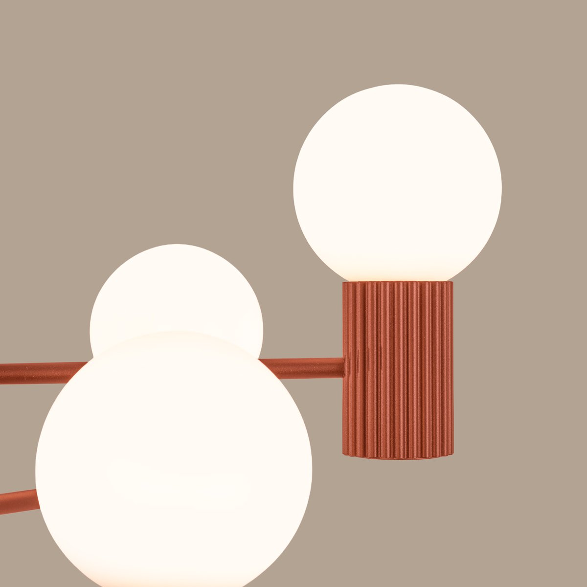 Lustre Aluminium Ocre Rouge G9 6 Halo rouge, EDEN