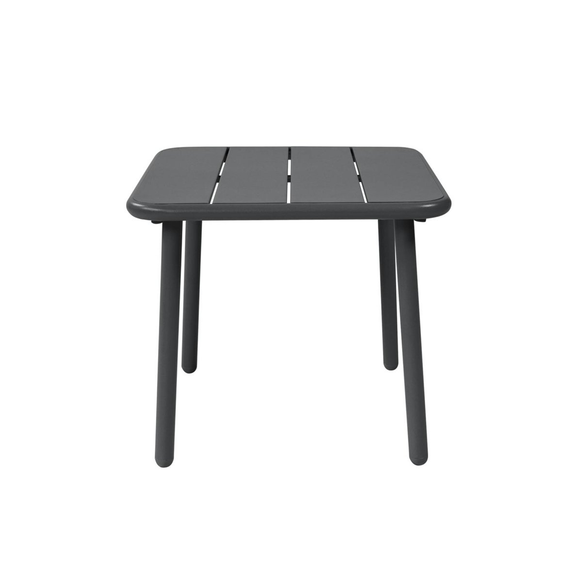 Table basse de jardin carrée acier AMÉLIA anthracite, SWEEEK