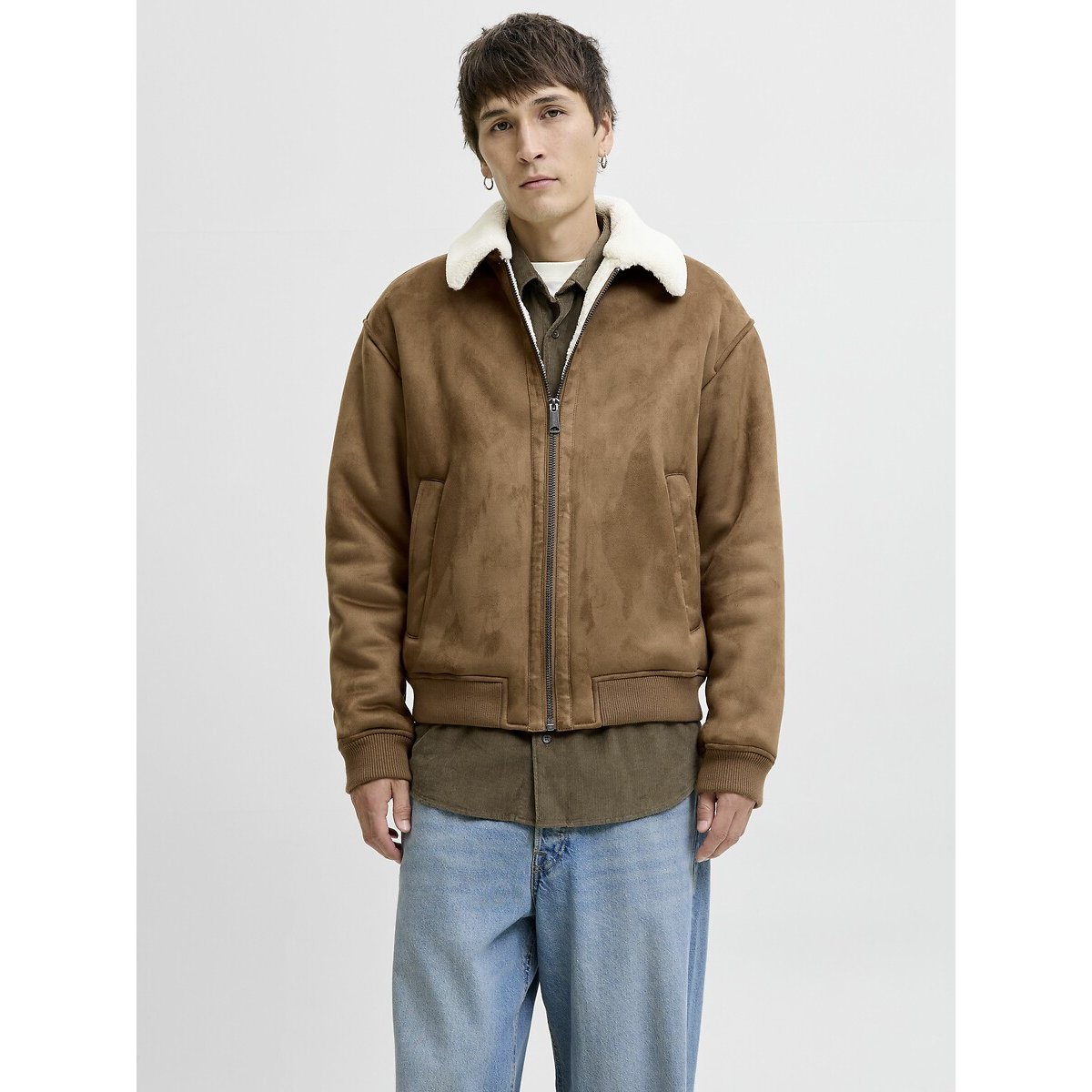 Bomber doublé en sherpa camel, JACK & JONES