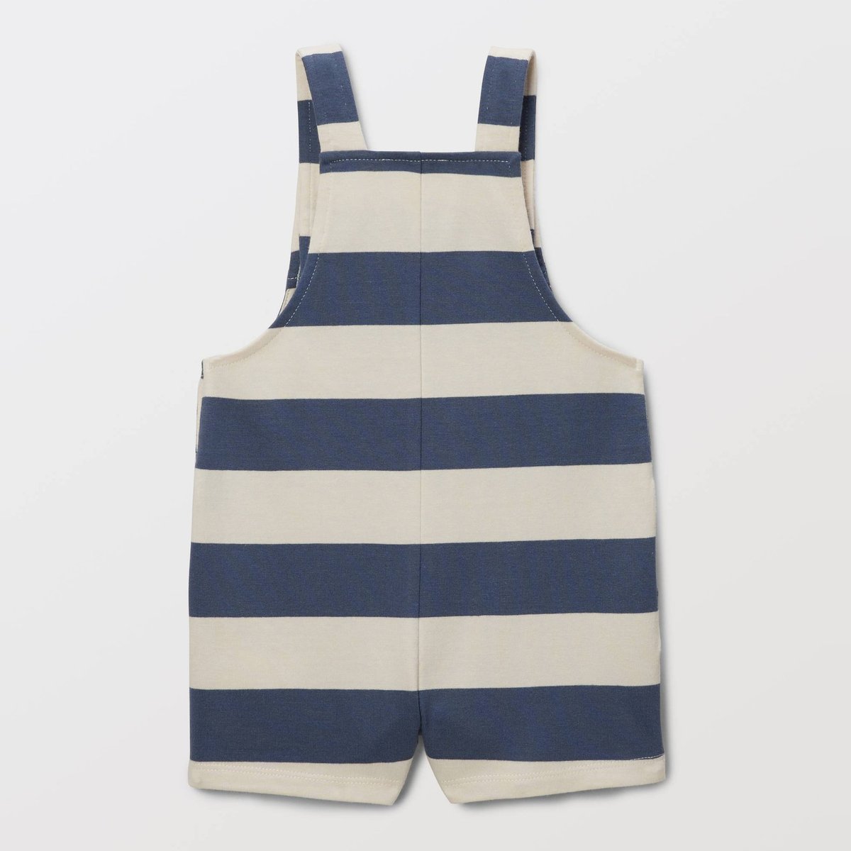 Salopette courte rayée en coton BIO GOTS mer, BOUT'CHOU