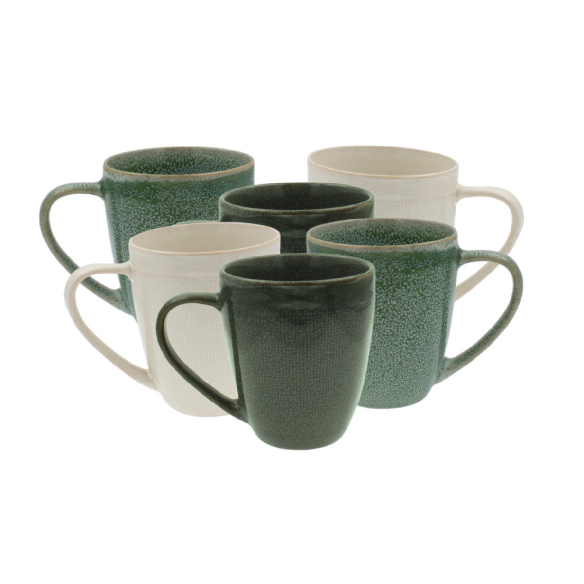 Lot de 6 mugs, MILA vert, ARTIME