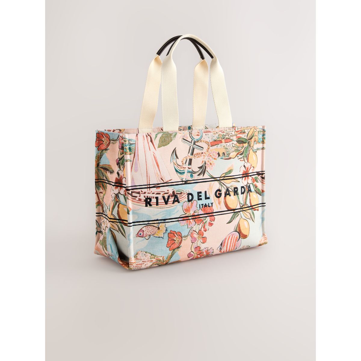 Sac porté épaule en toile imprimé fleuri, NEXT