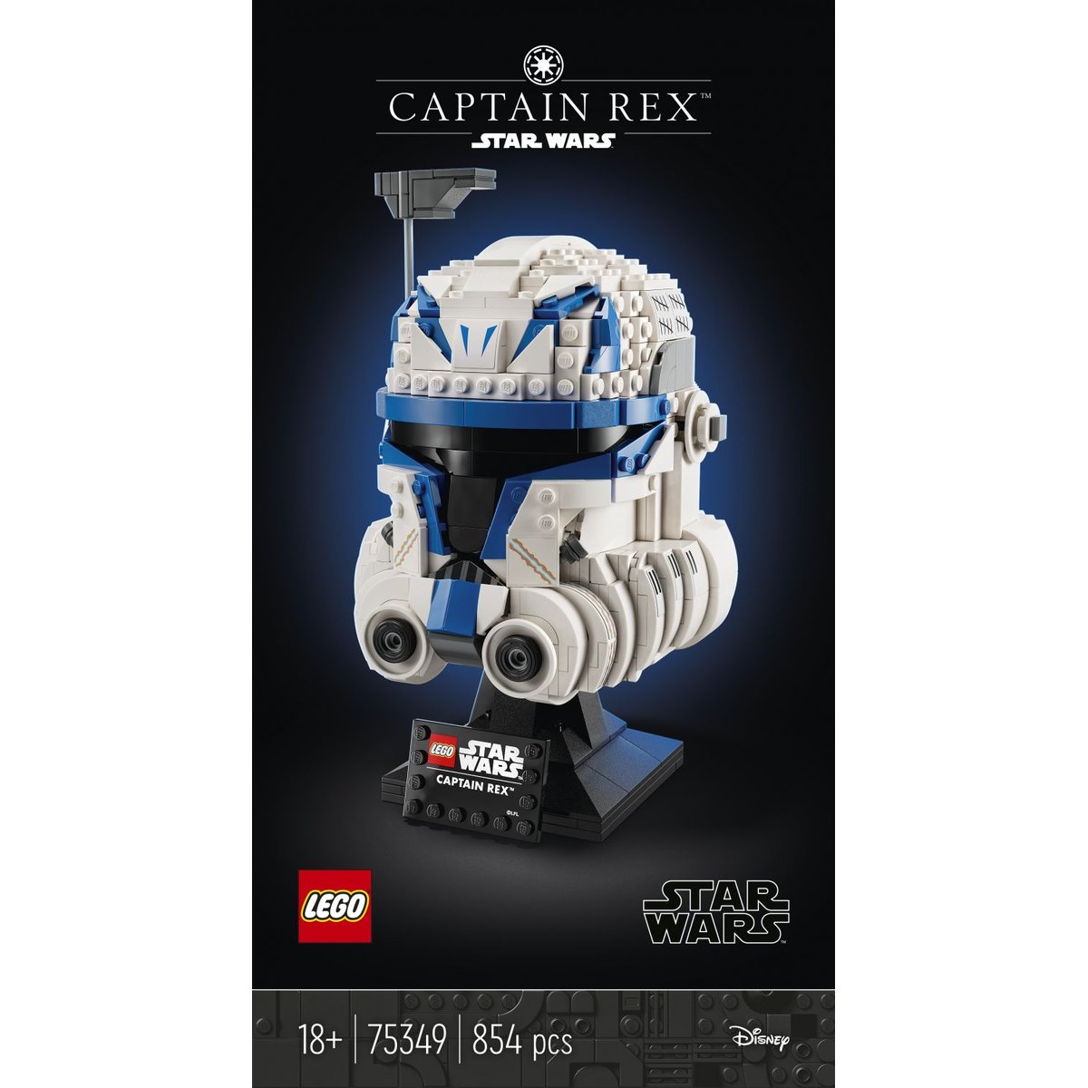 Casque du Capitaine Rex LEGO Star Wars - Modèle 75349 à Construire pour Adultes multicolore, LEGO