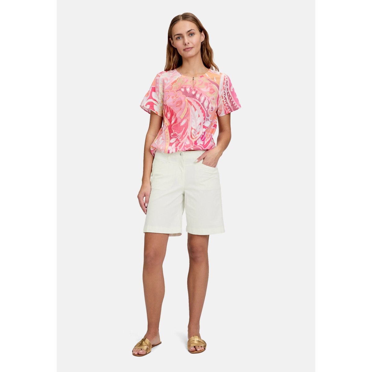 Pantalon d'été à poches extérieures blanc, BETTY BARCLAY
