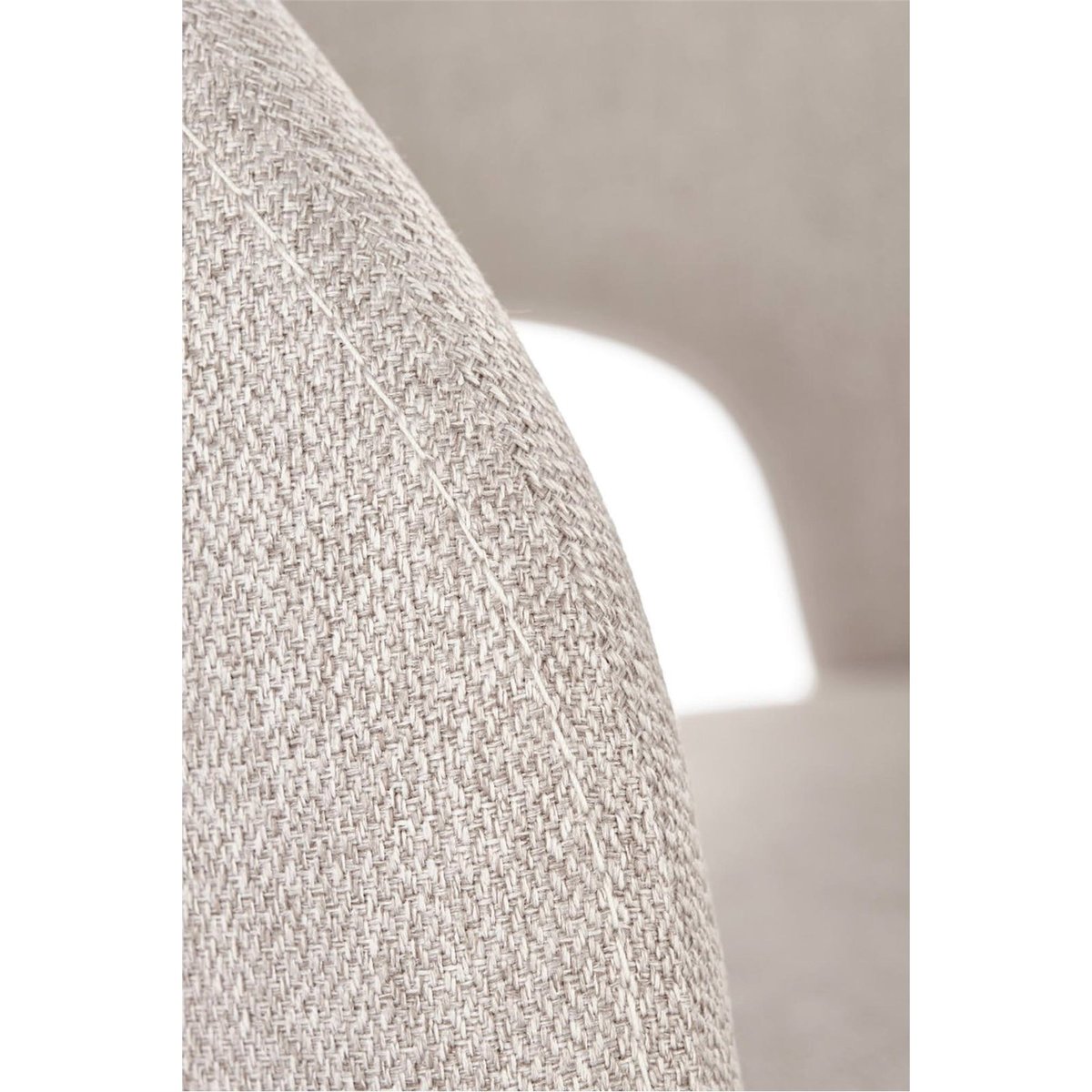 Chaise rembourrée dossier enveloppant TIALLES beige clair tressé, RECOLLECTION