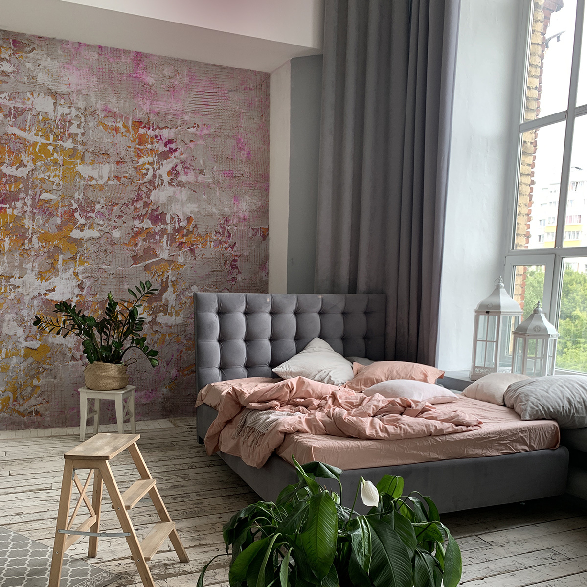 Papier peint panoramique Sweet pop, 425 x 250cm rose, ACTE DECO