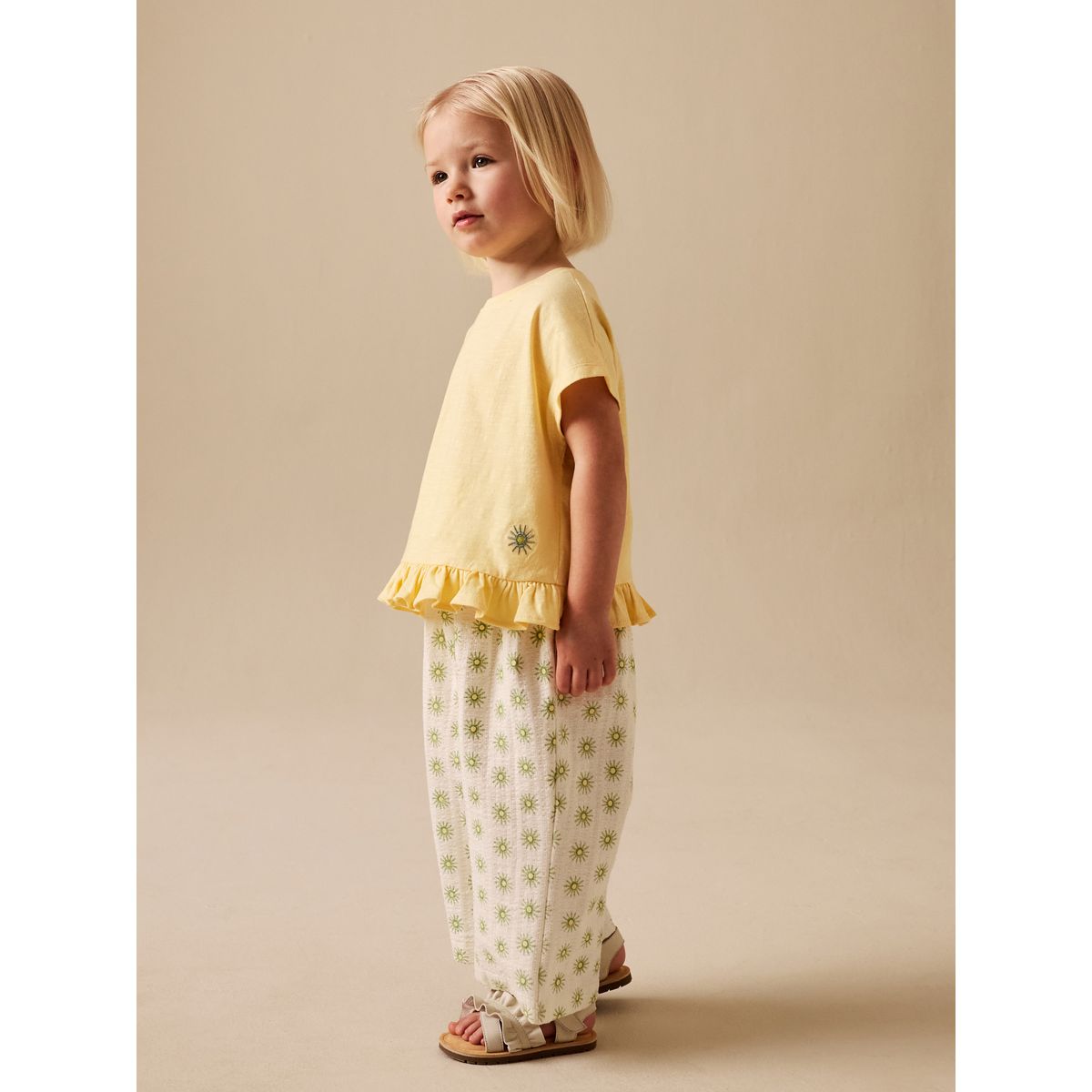 Ensemble pantalon large fleur jaune, NEXT