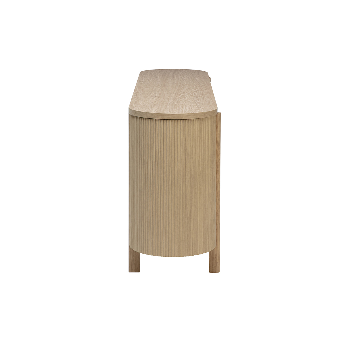 Buffet finition bois clair chêne 3 portes L180 cm PAOLINE couleur unique, MILIBOO