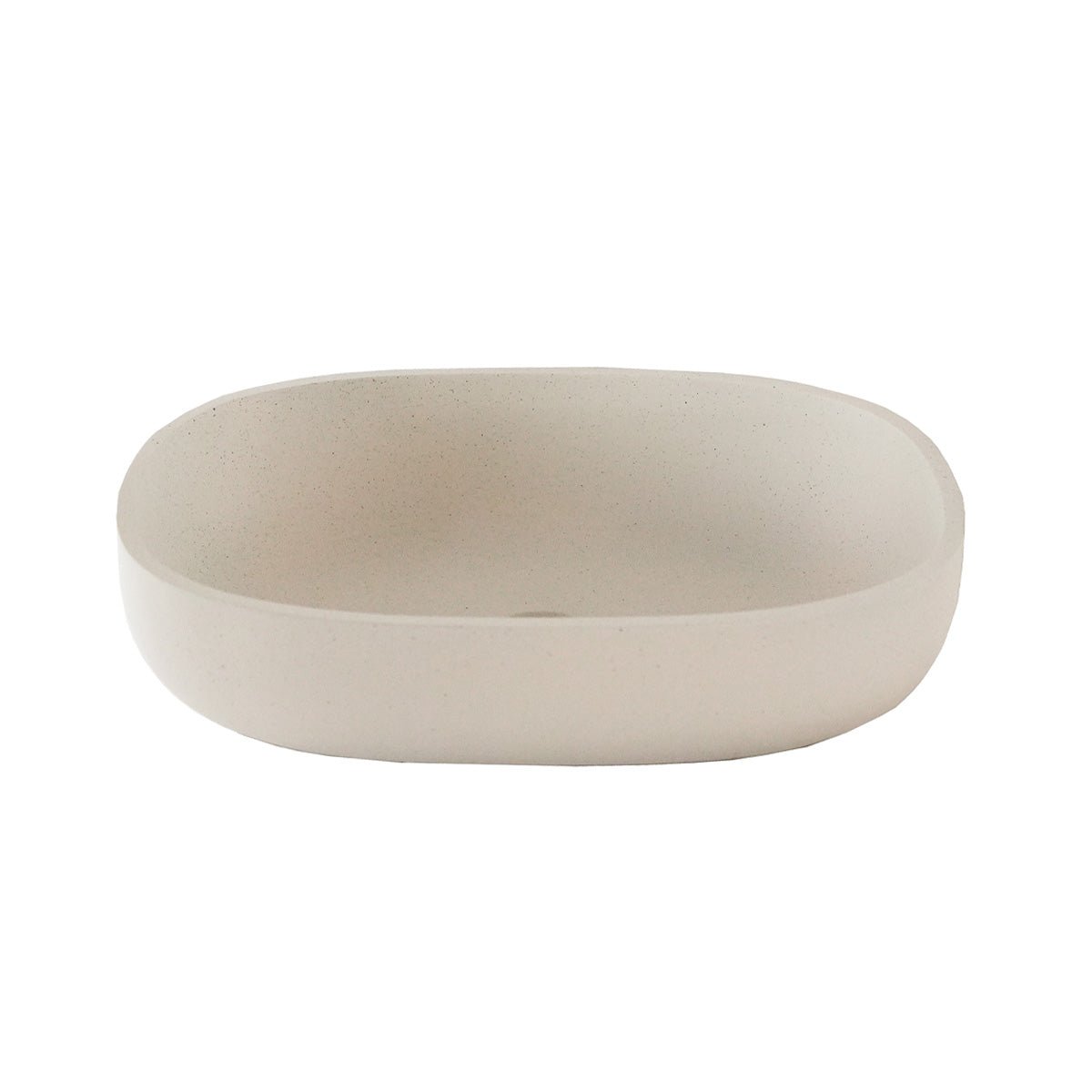 Vasque en béton beige ovale 50 cm LOTUS beige, BERAH GETAH