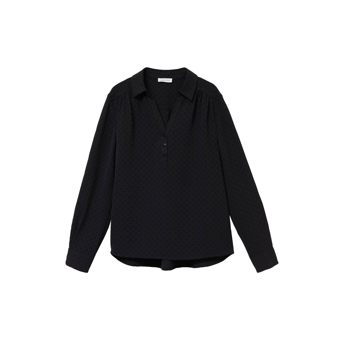Blouse droite manches longues noir, CACHE CACHE