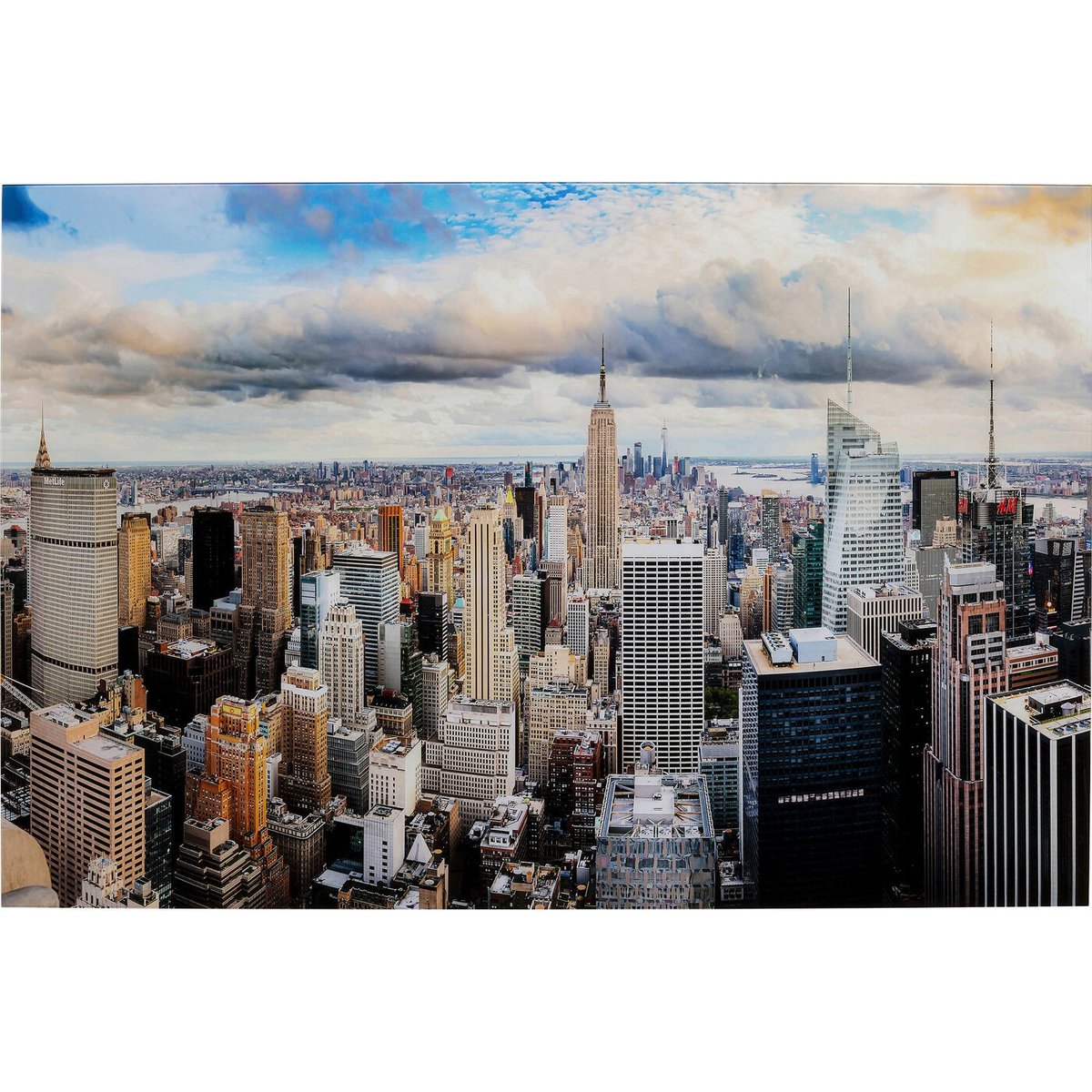 Tableau en verre buildings, CITY VIEW gris, KARE DESIGN