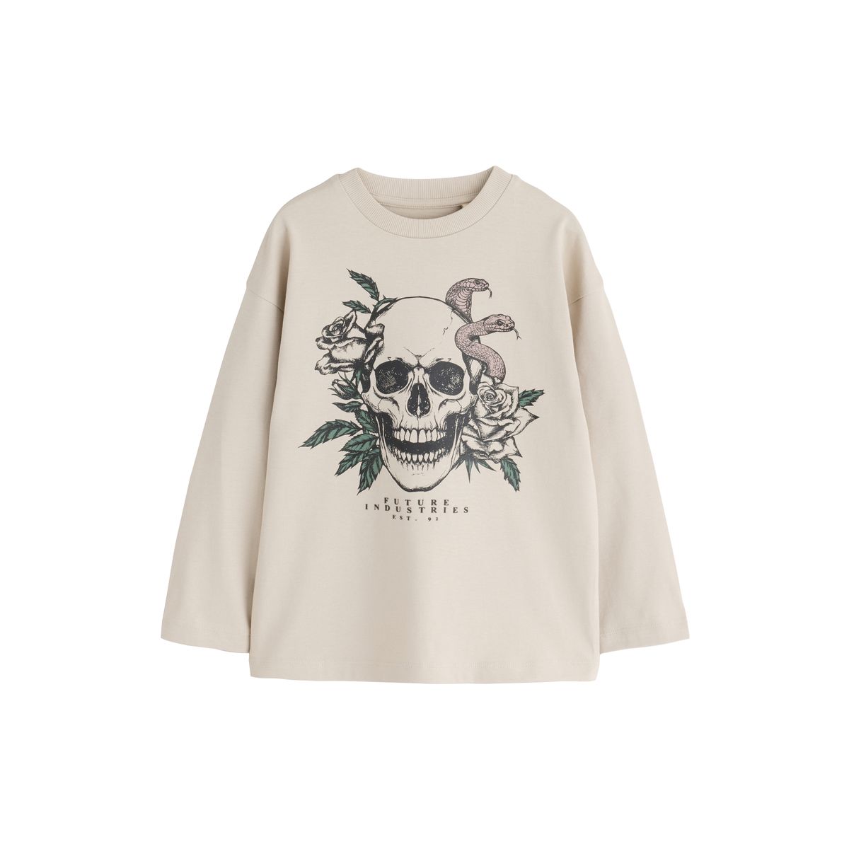 T-shirt décontracté à motif, lot de 3 gris/blanc/ciment, NEXT