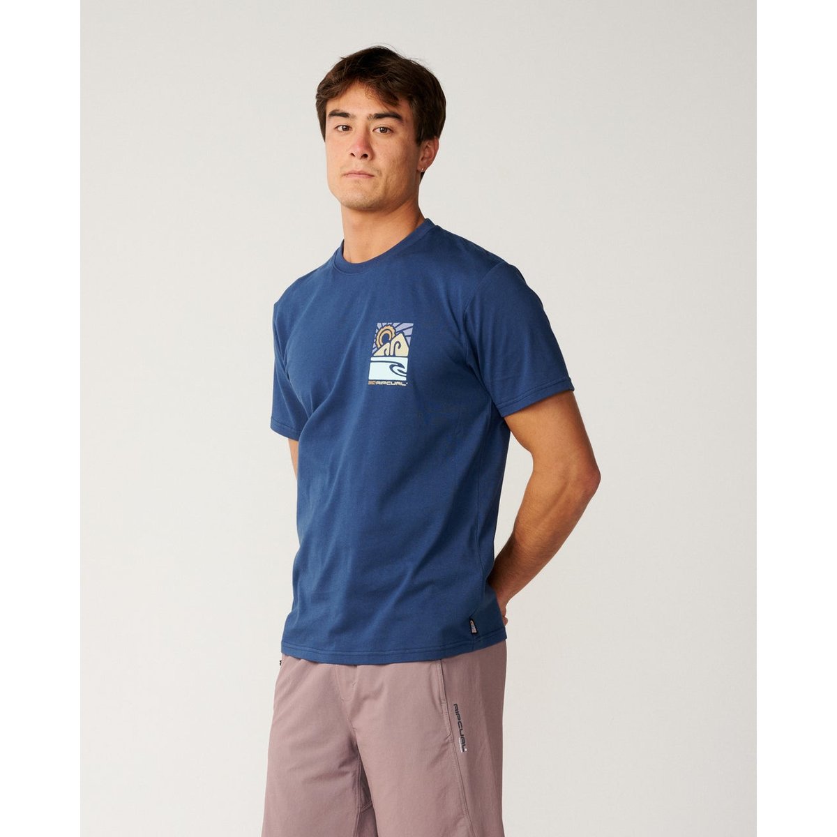 T-shirt relax SEARCH SERIES VAPORCOOL Totem light navy, RIP CURL