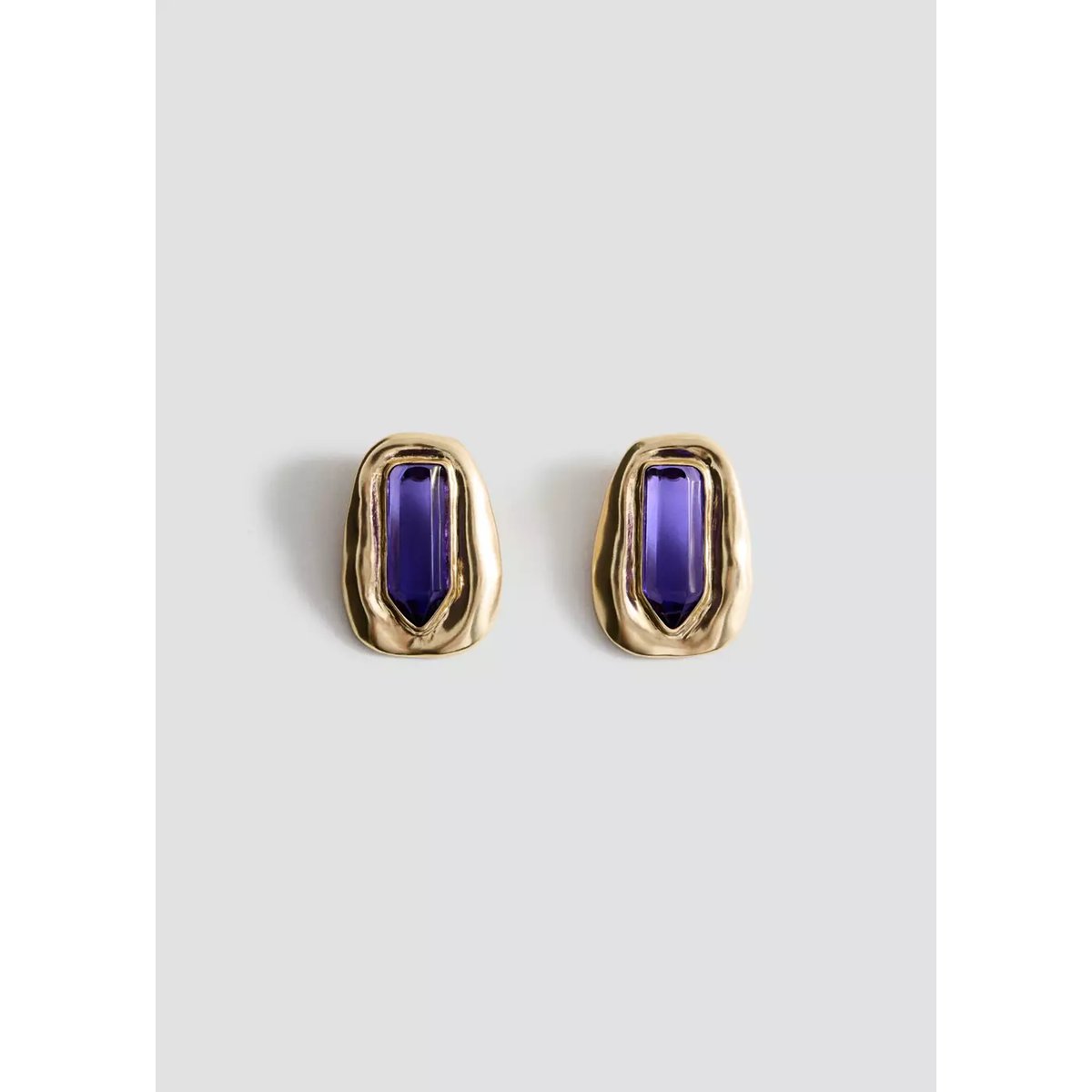 Boucles d’oreilles relief volume or, MANGO